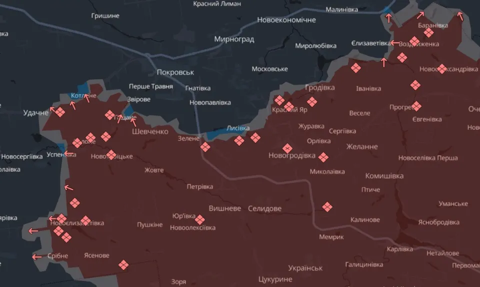 Покровський напрямок на Донеччині, Діпстейт