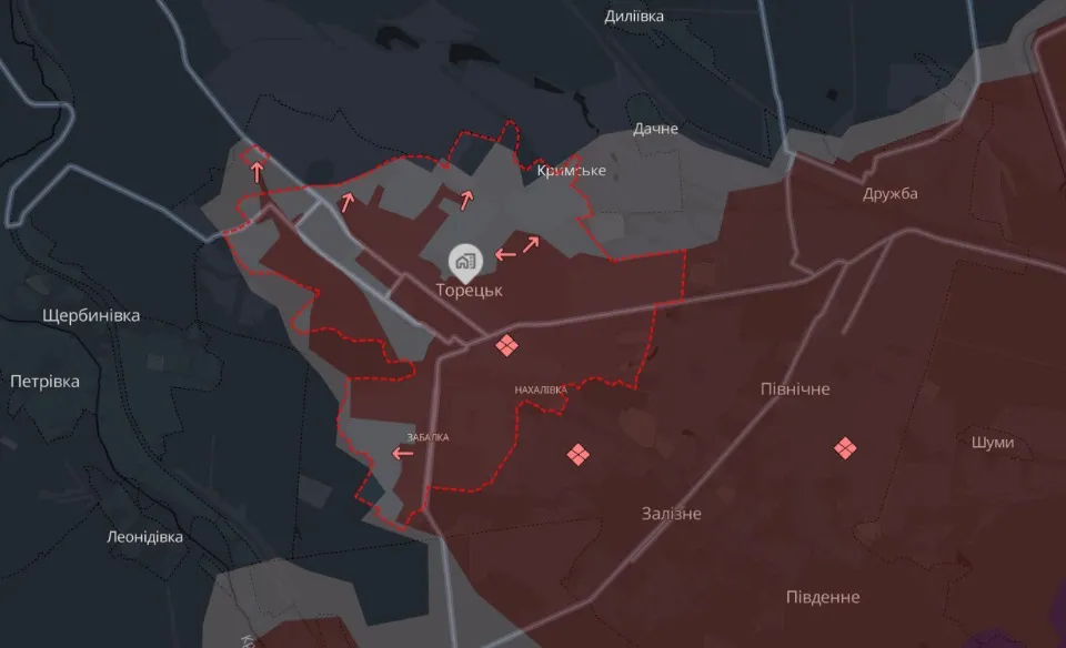 мапа Deep State Торецьк