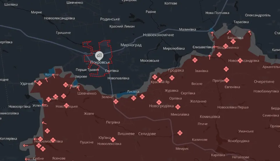 мапа Deep State Покровськ